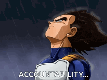 a cartoon character with the word accountability written below him