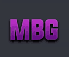 the word mbg is written in purple on a dark background