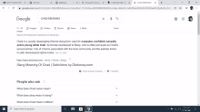 a google search for chad meaning is open on a computer screen