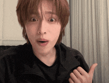 a man with a surprised look on his face