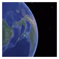 a satellite image of the earth shows the pacific ocean