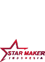 the logo for star maker indonesia has a red star on it