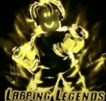 a picture of a roblox character with the words larping legends on it