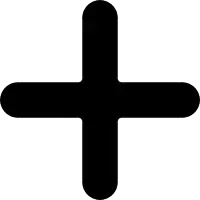 a black plus sign free icon on a white background .