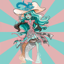 a monster high character wearing a white hat