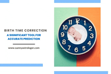 a blue clock with a picture of a baby on it