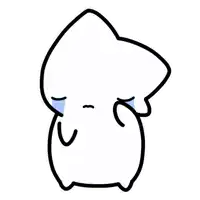 a cartoon character is crying with a tear running down his face .