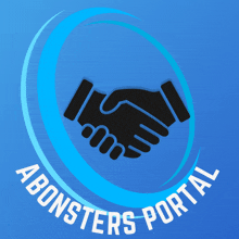 a logo for abonsters portal with a handshake