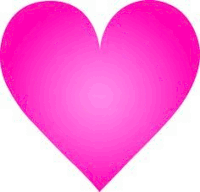 a pink heart on a white background