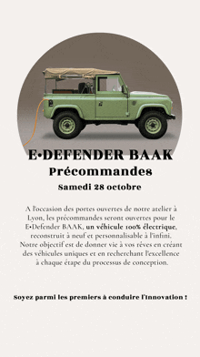 an advertisement for an e-defender baak is displayed on a white background