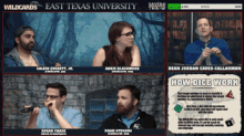 a group of people are playing a game called wildcards on east texas university