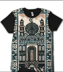 a t-shirt with a mosque on it