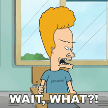 a metallica shirt is on a cartoon character