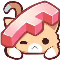 a cat has a pink arrow on its head