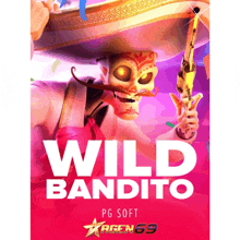 a poster for wild bandito shows a skeleton in a sombrero holding a gun