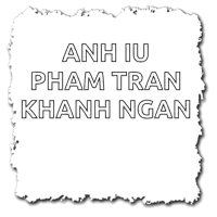 a piece of paper with the words anh iu pham tran khanh ngan written on it