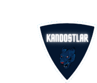 a sticker that says kandostlar with a blue panther on it