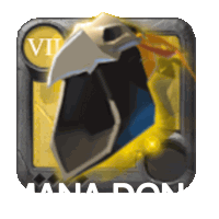 a video game icon with a bird on it and the words mana don below it