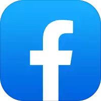 the facebook app icon is a blue square with a white f on it .