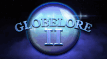 a logo for globelore ii is shown on a dark blue background