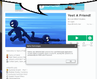 a screenshot of a game called yeet a friend by byron technologies