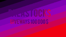 the word palastocks that is on a purple and red background