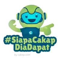 a cartoon character giving a thumbs up with the words #siapacakap dia dapat below it
