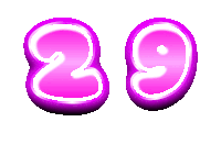 the number 29 is displayed in a purple glowing font