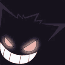 a close up of a cartoon character 's face with a big smile and a lightning bolt .