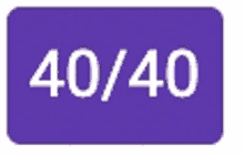 a purple square with the number 40 on it