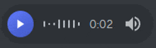 a blue circle with a play button and 0:02 on the bottom