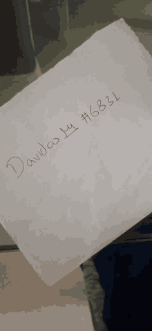 a piece of paper that says davidson # 6831 on it