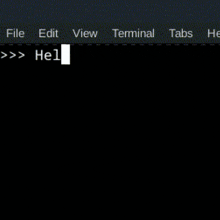 a black screen with white text that says " helloworld "