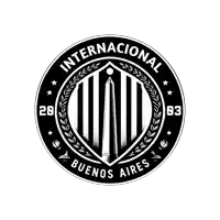 a black and white logo that says internacional buenos aires on the bottom