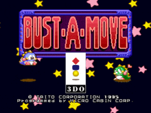 a screenshot of a video game called bust-a-move by taito corporation