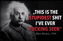 a black and white photo of albert einstein with a quote from him