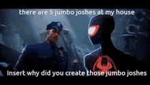 a police officer is talking to a spider man in a video game .