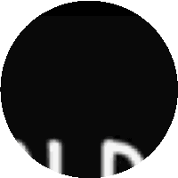 a black circle with a white border is surrounded by a white line .