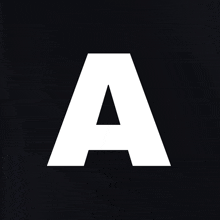 a white letter a with a triangle in the middle