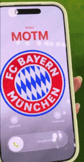 a phone that has the fc bayern munchen logo on the screen