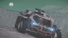 a vehicle is driving down a hill in a video game .