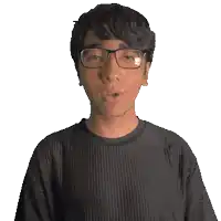 a man wearing glasses and a shirt that says riley on it