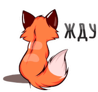 a sticker of a fox with the word " jay " on the bottom