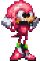 a pixel art drawing of knuckles the echidna from sonic the hedgehog
