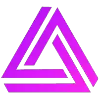 a purple triangle with a white stripe on the bottom