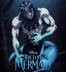 a poster for disney 's little mermaid shows a monster