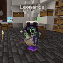 a screenshot of a person in a video game with the name leonarda