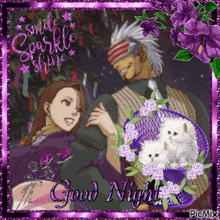 a picture of a man and a woman dancing with the words smile sparkle shine above them