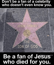 a hollywood walk of fame star for jesus christ