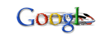 a google logo with a picture of a train